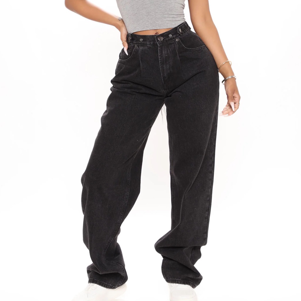 Black Wide Leg Denim Jeans Brand New Never Worn Black Wide Leg Denim Jeans Brand New Never Worn